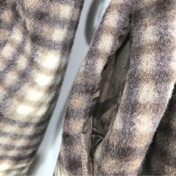 Maurices Brown Cream Plaid Drape Wrap Jacket NEW - Picture 12 of 16